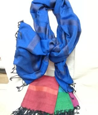 silk striped scarf