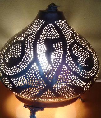 brass table lamp